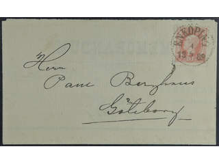 Sweden. Facit 45 cover , 10 öre on beautiful cover sent from ENKÖPING 4.5.1889 to …