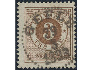 Sweden, Sverige, Sverige, Sverige. Facit 41c used, 3 öre dark orange-brown. Superb …