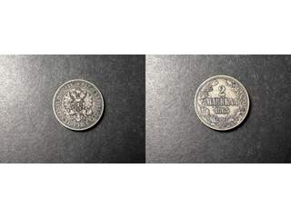 Finland Alexander II (1855-1883) 2 markkaa 1865, 1/1+