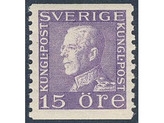 Sweden. Facit 175Aa ★★ , 15 öre violet vertical perf. Superb.
