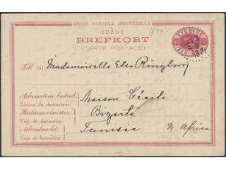 Sweden. Postal stationery, Single postcard, Facit bKe4, Postcard 10 öre sent from KLINGA …