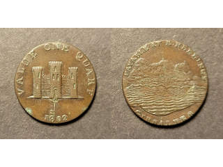 Gibraltar 1 quart 1802, VF-XF