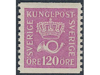 Sweden. Facit 172a ★★, 120 öre rose-lilac vertical perf 9¾. Excellent quality.