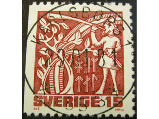 Sweden. Facit 1153B used , 1981 Nordic Mythology 15 öre red-carmine. EXCELLENT …