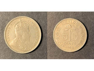 Ceylon Edward VII (1902-1910) 50 cents 1902, AU