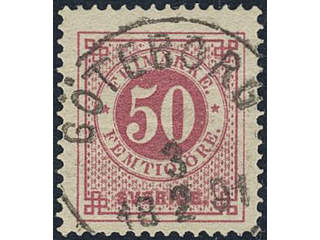Sweden. Facit 48d used, 50 öre dull carmine on yellowish paper. Superb cancellation …