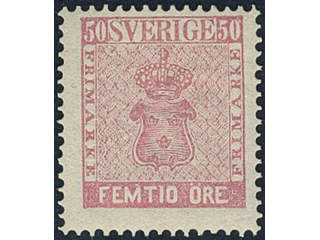 Sweden. Facit 12h ★, 50 öre rose. Very fresh. SEK 5500