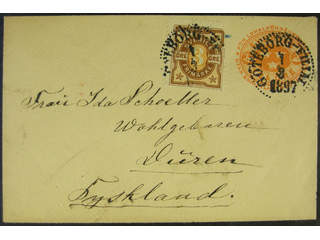 Sweden. Postal stationery, stamped envelope Facit 7A, 63 , Stamped envelope 4 öre …