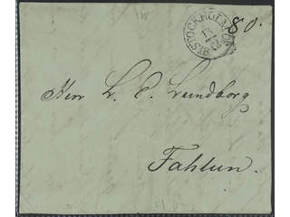Sweden. A county. STOCKHOLM 13.12.1830, arc postmark. Type 1 on cover front sent to …