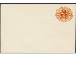 Sweden. Postal stationery, Stamped envelope, Facit Fk15, Stamped envelope 3/2 öre with …