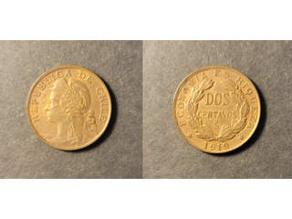 Chile 2 centavos 1919, AU/UNC