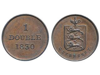 Coins, Great Britain, Guernsey. William IV, Spink 7202, 1 double 1830. XF-UNC.