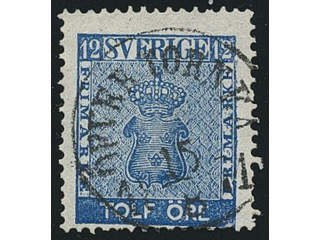 Sweden. Facit 9c3, BD county. ÖFVER TORNEÅ 15.8.1871, circle cancellation. A few short …