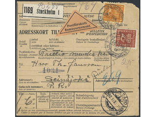 Sweden. Facit 168, 170 cover , 1 kr + 115 öre on address card for cash on delivery …