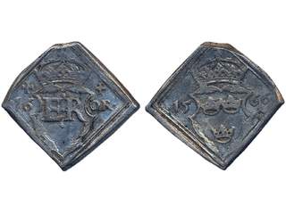 Coins, Sweden. Erik XIV, SM 47, 16 öre (klippe) 1566. 23.49 g. Stockholm. Lustrous …