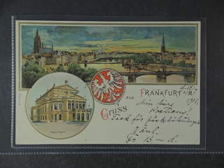 Germany Reich. PostcardGruss Aus. Frankfurt, used card sent from FRANKFURT (MAIN) 9 …