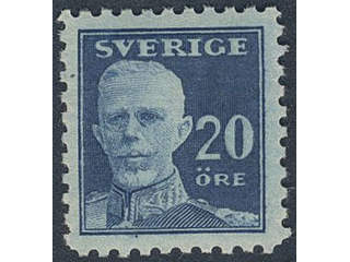 Sweden. Facit 151C ★★, 1920 Gustaf V full face 20 öre blue perf 9¾ on four sides. Superb …