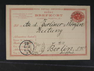 Sweden. Postal stationery, double postcard Facit bKd3 , Reply card 10+10 öre with unused …
