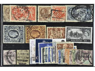 Britain. Used 1918–93. All different, e.g. Mi 142 III, 186-88, 214, 230, 254, 281, …