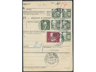 Sweden. Perfin Facit 260, 265, 266C , 5+60+5x100 öre, all with perfins Å&Å, on address …
