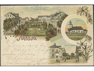 Sweden. Postcard Facit 52 , Gruss Aus. Nässjö, "Helsning från", used card sent from PKXP …