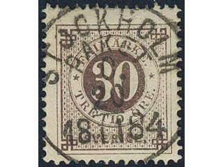 Sweden, Sverige, Sverige, Sverige. Facit 35i used, 30 öre brown on calendered paper. …