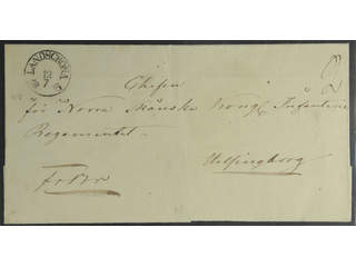 Sweden. M county. LANDSKRONA 12.7.1835, arc postmark. Type 2 on cover sent to …