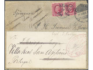 Sweden. Facit 54 cover , 2x10 öre on cover sent from ÅLEM 11.2.1900 to France, then …