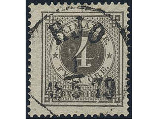Sweden. Facit 18a used, EXCELLENT cancellation HJO 1.5.1879.