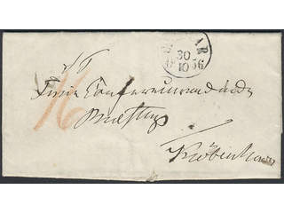 Sweden. Foreign-related cover. Denmark. Unpaid cover sent during the skill bco period …