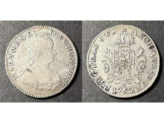 Österrikiska Nederländerna Maria Theresia (1740-1780) 1/2 ducaton 1752, XF