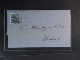 Sweden. Facit 9 cover , 12 öre on letter sent from FALUN 31.10.1867 to STOCKHOLM 6.TUR …