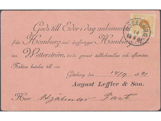 Sweden. Facit 40c cover , 2 öre reddish orange on local printed matter cancelled …