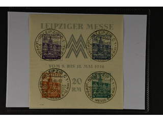 Germany, Soviet zone. Michel 162–65CXa used, 1946 City Hall souvenir sheet 5X wmk …