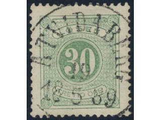 Sweden, Sverige, Sverige, Sverige. Postage due Facit L18e used, 30 öre deep green, perf …