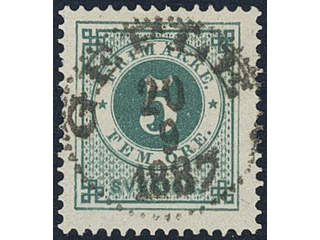 Sweden, Sverige, Sverige, Sverige. Facit 43b used, 5 öre dark green, clean distinct …