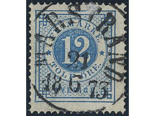 Sweden, Sverige, Sverige, Sverige. Facit 21i used, 12 öre clear blue on ordinary paper. …