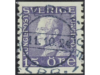 Sweden. Facit 175A used , 15 öre violet vertical perf. EXCELLENT cancellation SÖDERTÄLJE …
