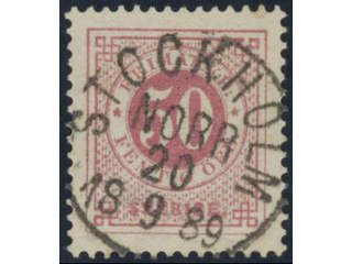 Sweden. Facit 48b used, 50 öre carmine, even print. Superb cancellation STOCKHOLM NORR …