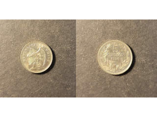 Chile 5 centavos 1936, UNC