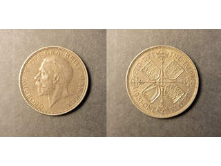 Storbritannien George V (1910-1936) 1 florin 1931, AU+