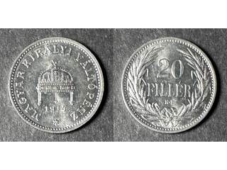 Ungern Franz Joseph I (1848-1916) 20 filler 1914, UNC