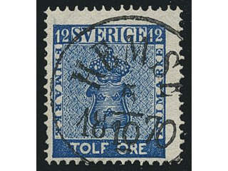 Sweden. Facit 9, I county. HEMSE 5.10.1870, circle cancellation. Postal: 250:-