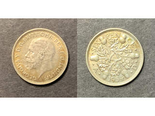 Storbritannien George V (1910-1936) 6 pence 1934, UNC tonad