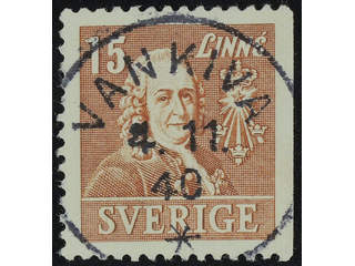 Sweden. Facit 321B used , 1940 Royal Academy of Sciences 15 öre brown. EXCELLENT …