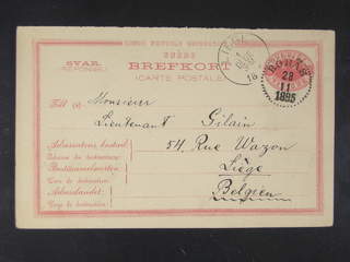 Sweden. Postal stationery, double postcard Facit bKe3 , Response card 10 öre used as …