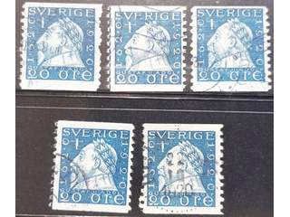 Sweden. Facit 152Ahcx used , 1920 Gustav II Adolf 20 öre ultramarine-blue to dull blue …