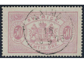 Sweden, Sverige, Sverige, Sverige. Official Facit Tj9 used, 50 öre red, perf 14. Superb …