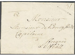Sweden. A county. STOCKHOLM, straight postmark. Type 1 on beautiful letter dated "Stockholm 25 …