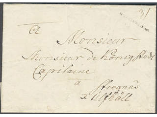 Sweden. A county. STOCKHOLM, straight postmark. Type 1 on beautiful letter dated …